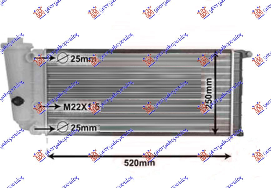 Radiator apa M/A VALEO FIAT PANDA 86-03 LANCIA Y10