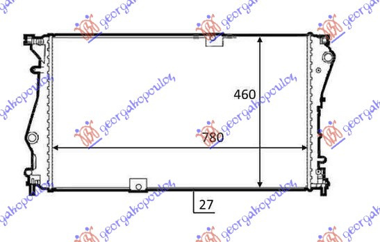 Radiator apa manual/automat motorina NISSAN PRIMASTAR 06-16 OPEL VIVARO 06-14 RENAULT TRAFIC 06-14