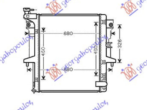 Radiator apa manual cu capac MITSUBISHI P/U L200 06-15 Cod 1350A182,1350A314,1350A348,1350A922,MN135032