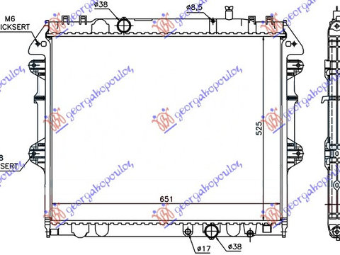 Radiator apa manual fara capac KOYO MITSUBISHI P/U L200 10-15 TOYOTA Hilux- 2WD/4WD 05-09