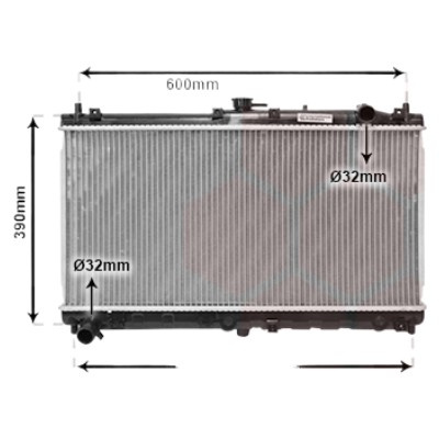 Radiator apa MAZDA MX-5 1998->2005 pentru 1.8 16V, perioada 1998 1999 2000 2001 2002 2003 2004 2005 PIESA NOUA grosime fagure mm 16, Diametru admisie mm 32, Diametru evacuare mm 32 latime fagure mm 648 lungime fagure mm 320 ,
