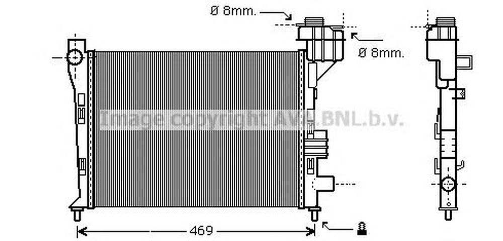 Radiator apa MERCEDES-BENZ A-CLASS W168 AVA MS2247