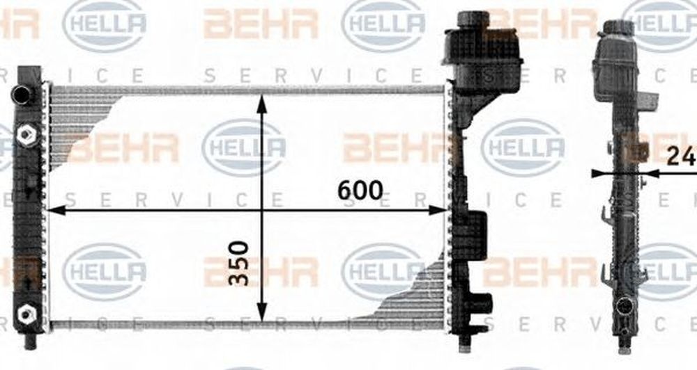 Radiator apa MERCEDES-BENZ A-CLASS W168 HELLA 8MK 376 713-044