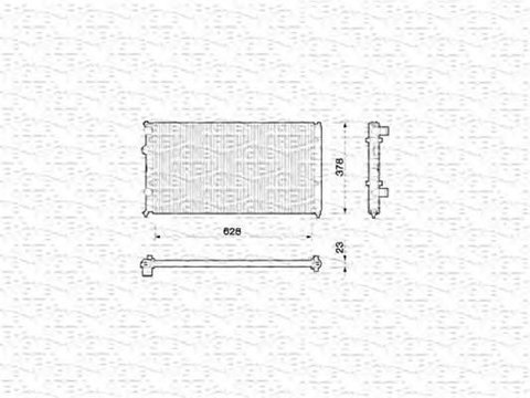 Radiator apa MERCEDES-BENZ C-CLASS T-Model S204 MAGNETI MARELLI 350213779000