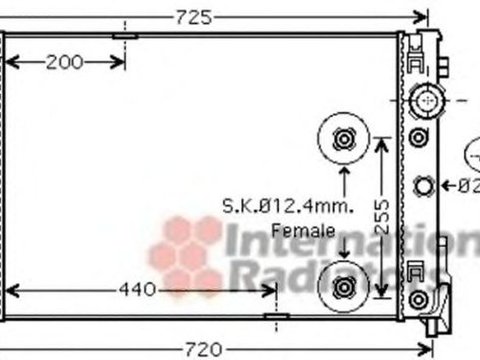 Radiator apa MERCEDES-BENZ C-CLASS T-Model S204 VAN WEZEL 30002475