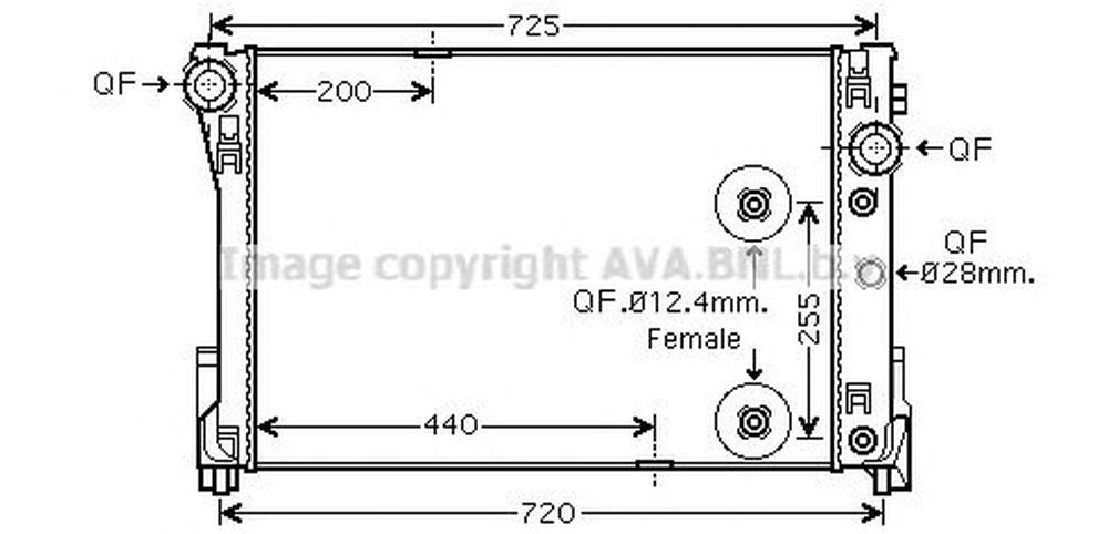 Radiator apa MERCEDES-BENZ C-CLASS T-Model S204 AVA MS2475