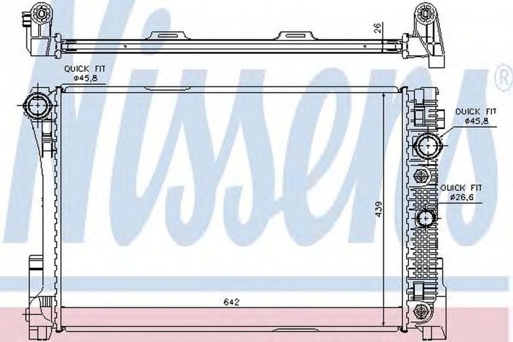 Radiator apa MERCEDES-BENZ C-CLASS T-Model S204 NISSENS 67168