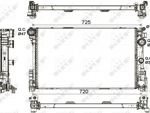 Radiator Apa Mercedes-Benz C-Class W204/S204 2007 2008 2009 2010 2011 2012 AMG Sedan 4-usi 53113 11-543-768