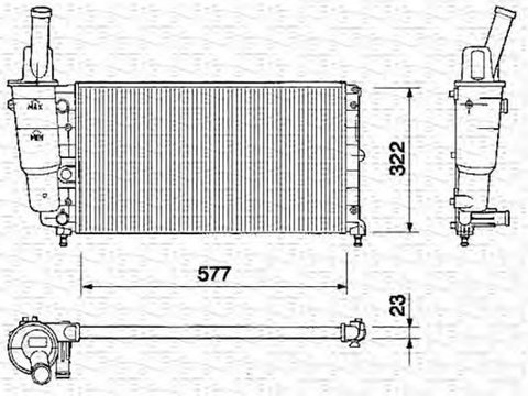 Radiator apa MERCEDES-BENZ CLK C209 MAGNETI MARELLI 350213160000