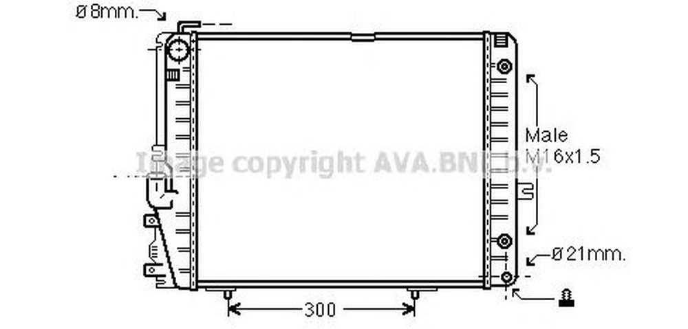 Radiator apa MERCEDES-BENZ E-CLASS cupe C124 AVA MS2072