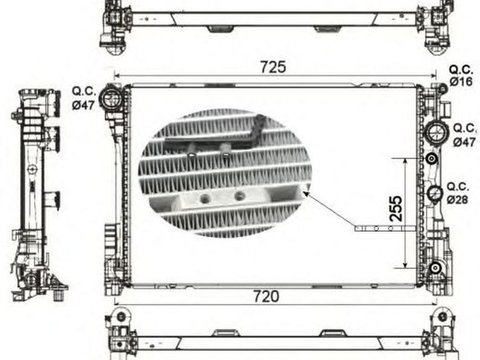 Radiator apa MERCEDES-BENZ E-CLASS cupe C207 NRF 53141