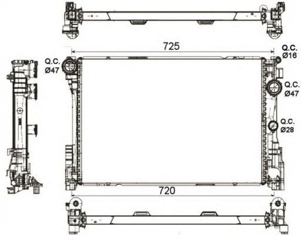 Radiator apa MERCEDES-BENZ E-CLASS cupe C207 NRF 53113