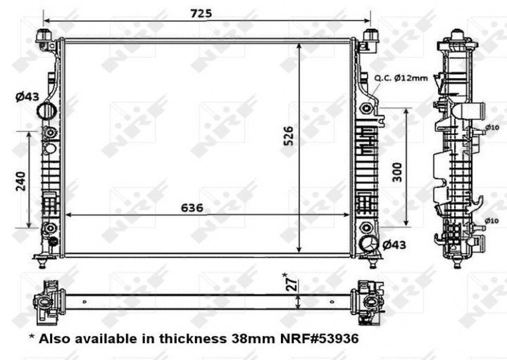 Radiator Apa Mercedes-Benz ML W164 2005 2006 2007 