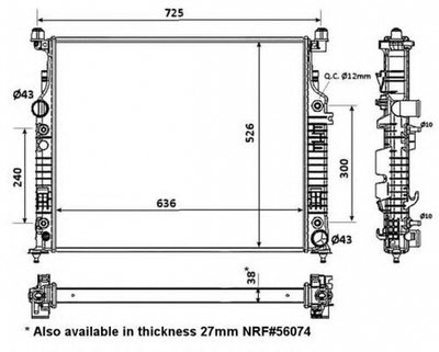Radiator apa MERCEDES-BENZ R-CLASS W251 V251 NRF 5