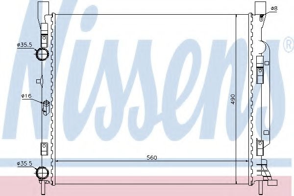 Radiator apa MERCEDES CITAN Dualiner (415) (2012 - 2016) NISSENS 637623