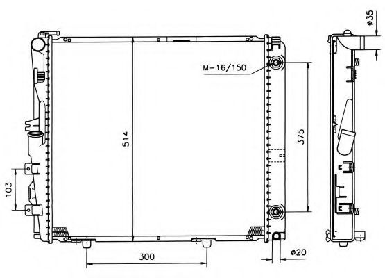 Radiator apa MERCEDES E-CLASS Break (S124) (1993 - 1996) NRF 526573