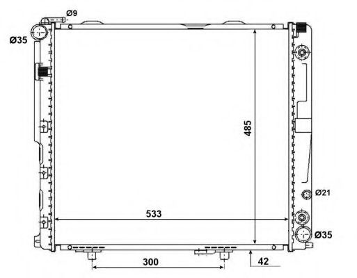 Radiator apa MERCEDES E-CLASS Break (S124) (1993 - 1996) NRF 58164