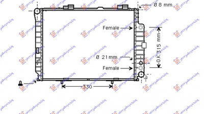 Radiator apa MERCEDES E CLASS (W210) 96-99 MERCEDE