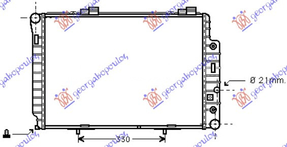 Radiator apa MERCEDES E CLASS (W210) 96-99 MERCEDES SLK (R170) 96-04 cod 2025003203