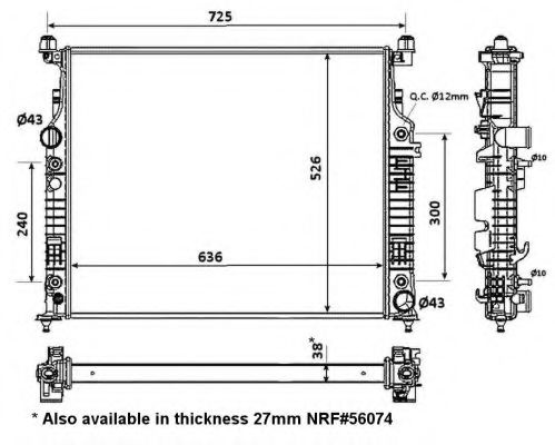 Radiator apa MERCEDES M-CLASS (W164) (2005 - 2016)