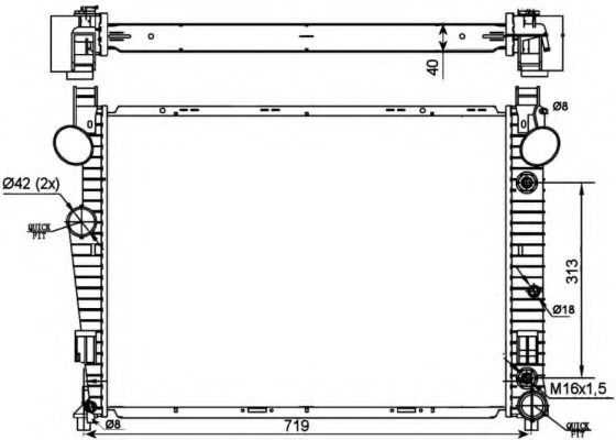 Radiator apa MERCEDES S-CLASS (W220) (1998 - 2005) NRF 53103