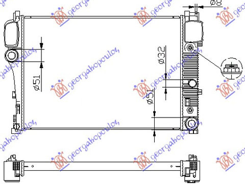 Radiator apa MERCEDES S CLASS (W221) 05-13 cod 2215002603