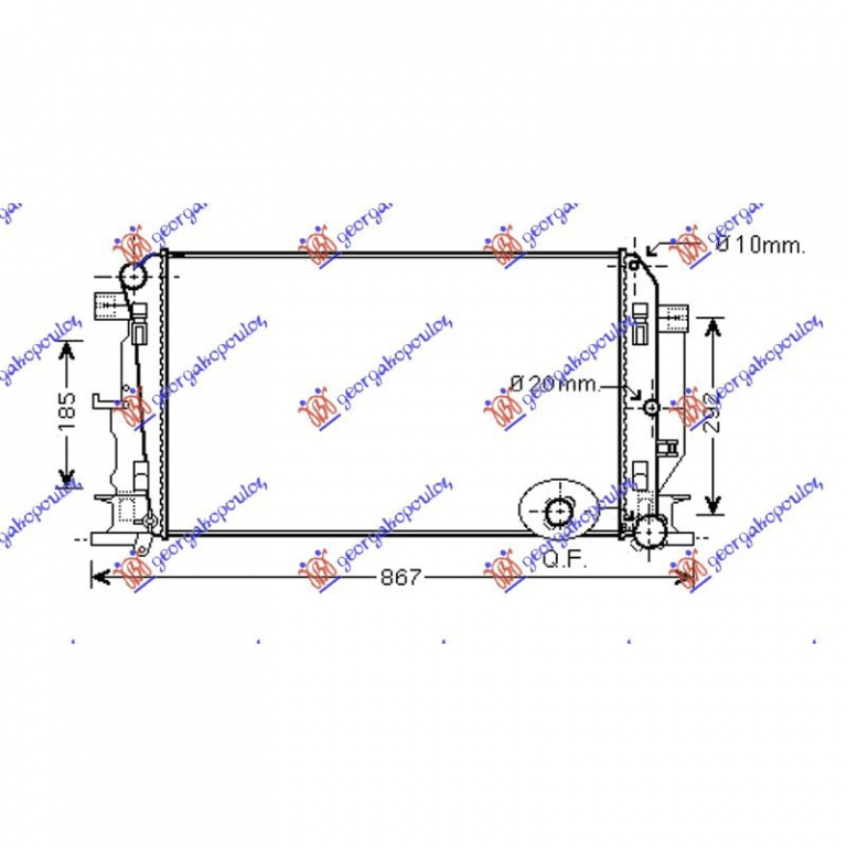 RADIATOR APA MERCEDES SPRINTER W906 2006->2013 Radiator apa 2,2 CDi cu aer conditionat (M) (68x41,6x3,4) cv manuala PIESA NOUA ANI 2006 2007 2008 2009 2010 2011 2012 2013