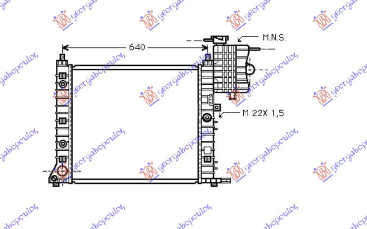 Radiator Apa - Mercedes Vito (W638) 1996 , 6385012001