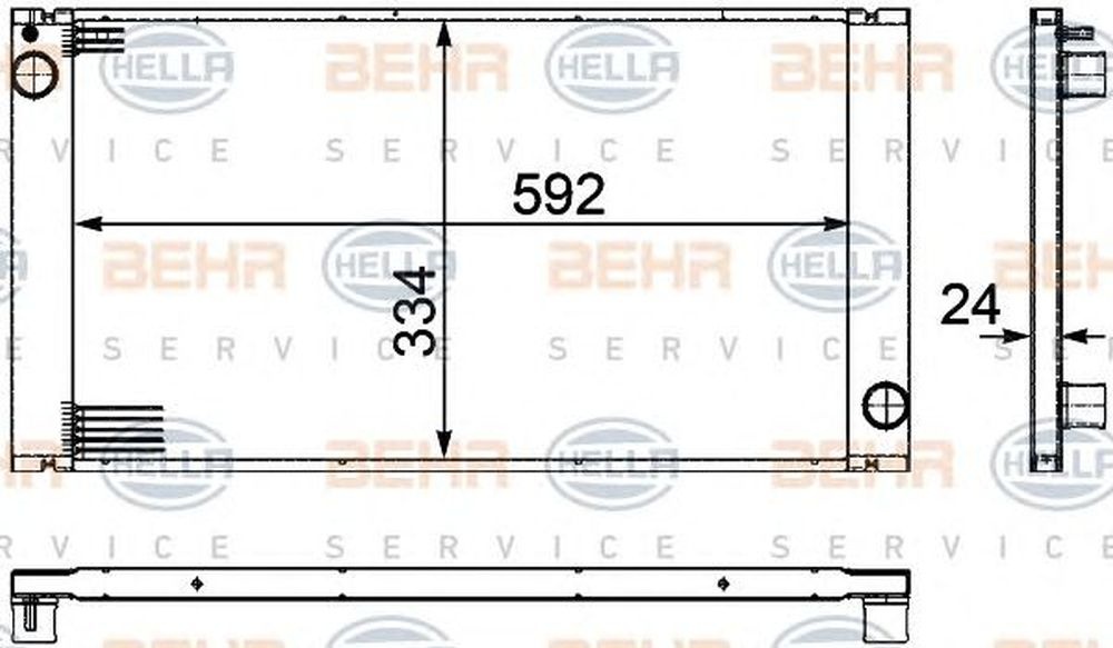 Radiator apa MINI MINI CLUBMAN R55 HELLA 8MK 376 754-221