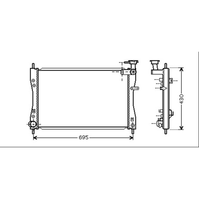 RADIATOR APA MITSUBISHI COLT 2008->2012 Radiator apa pentru 1 5 CZT CV manuala/automata cu/fara aer conditionat 64x40,5 PIESA NOUA ANI 2008 2009 2010 2011 2012