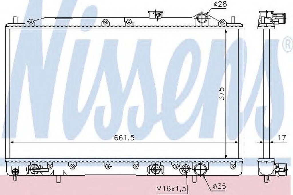 Radiator apa MITSUBISHI COLT III C5 A NISSENS 62835