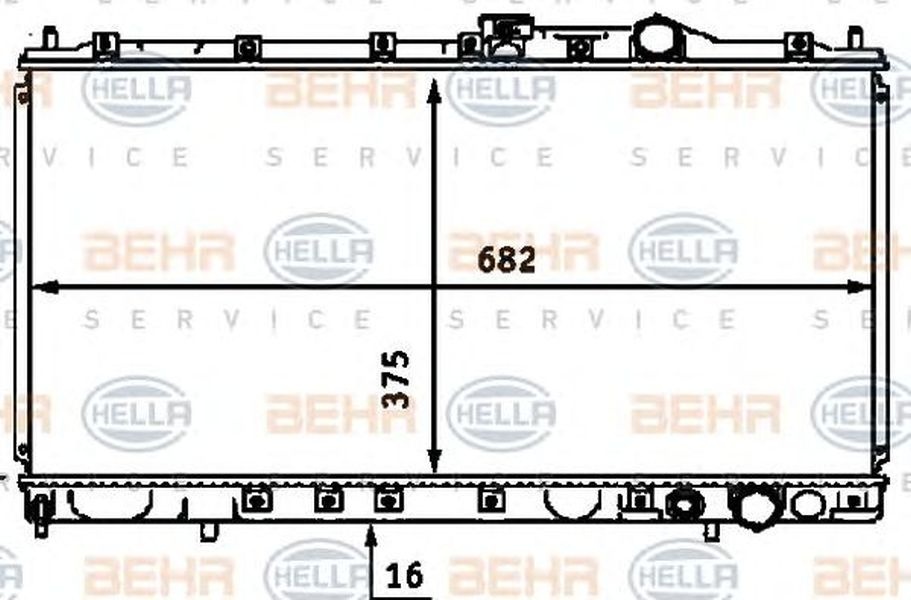 Radiator apa MITSUBISHI GALANT V limuzina E5 A E7 A E8 A HELLA 8MK 376 718-391