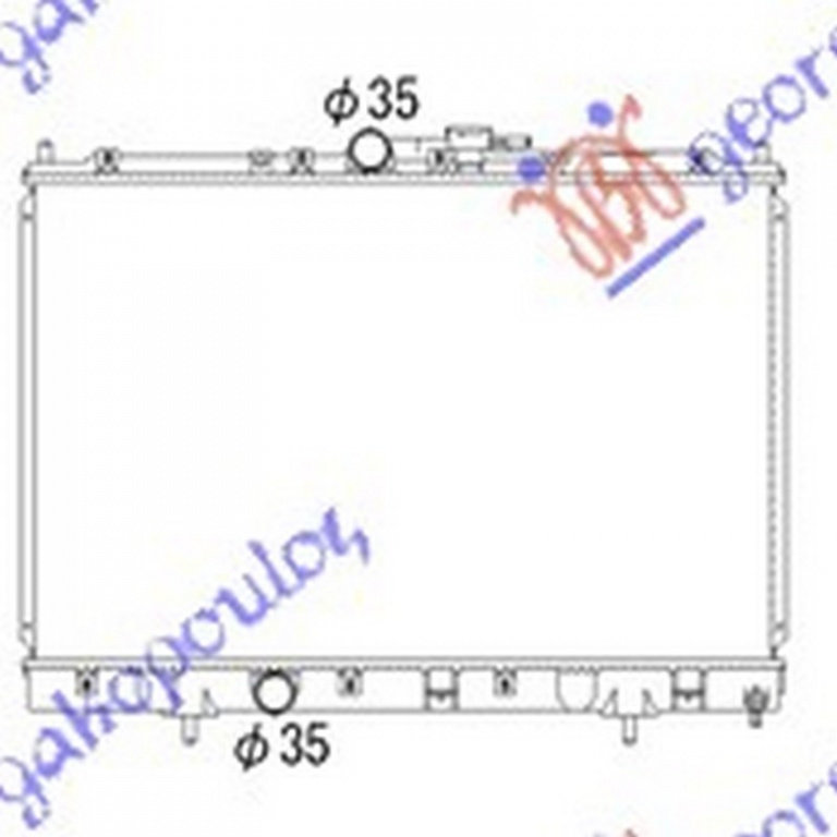 RADIATOR APA MITSUBISHI PAJERO 2000->2007 Radiator apa 1 8-2 0 cc 42,5x65,8x16 cv manuala pentru Pinin PIESA NOUA ANI 2000 2001 2002 2003 2004 2005 2006 2007