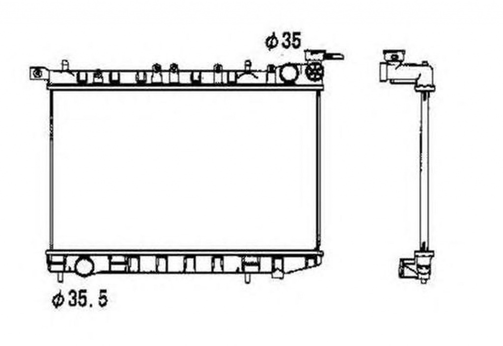 Radiator apa NISSAN ALMERA I N15 NRF 53341