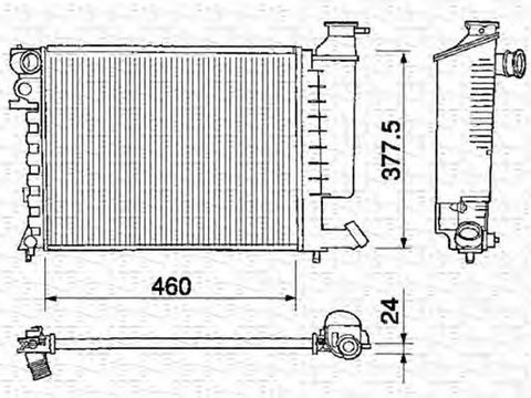 Radiator apa NISSAN INTERSTAR caroserie X70 MAGNETI MARELLI 350213373000
