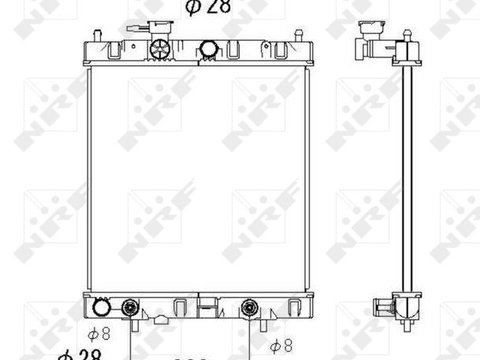 Radiator Apa Nissan March K11 1992 1993 1994 1995 1996 1997 Hatchback 3-usi 1.3 CVT (75 hp) 53510 11-544-087