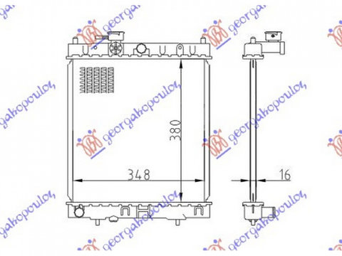 RADIATOR APA NISSAN MICRA 1992->2003 Radiator apa 1,0-1,3-1,4CC 16V +/- Ac/ 38x36,8 2000->2003 PIESA NOUA ANI 1992 1993 1994 1995 1996 1997 1998 1999 2000 2001 2002 2003