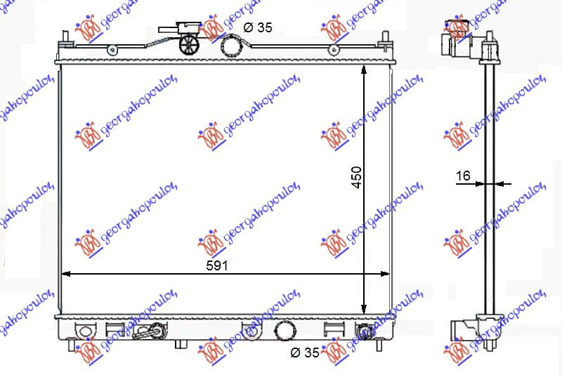 Radiator Apa - Nissan Vanette Nv 200/Evalia 2009 , 21410-Jx00a