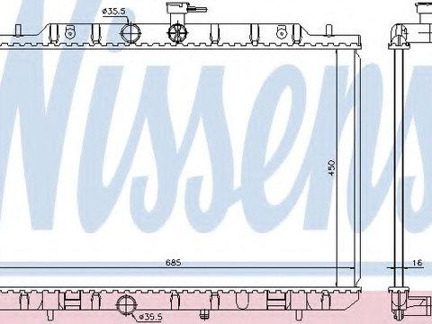Radiator apa NISSAN X-TRAIL (T31) (2007 - 2013) NISSENS 68724