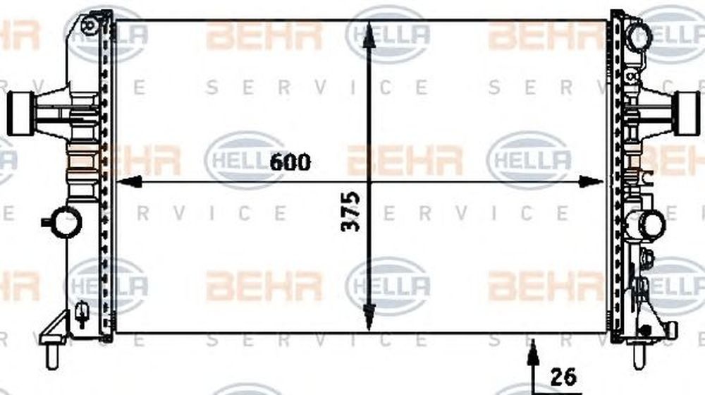 Radiator apa OPEL ASTRA G cupe F07 HELLA 8MK 376 718-331