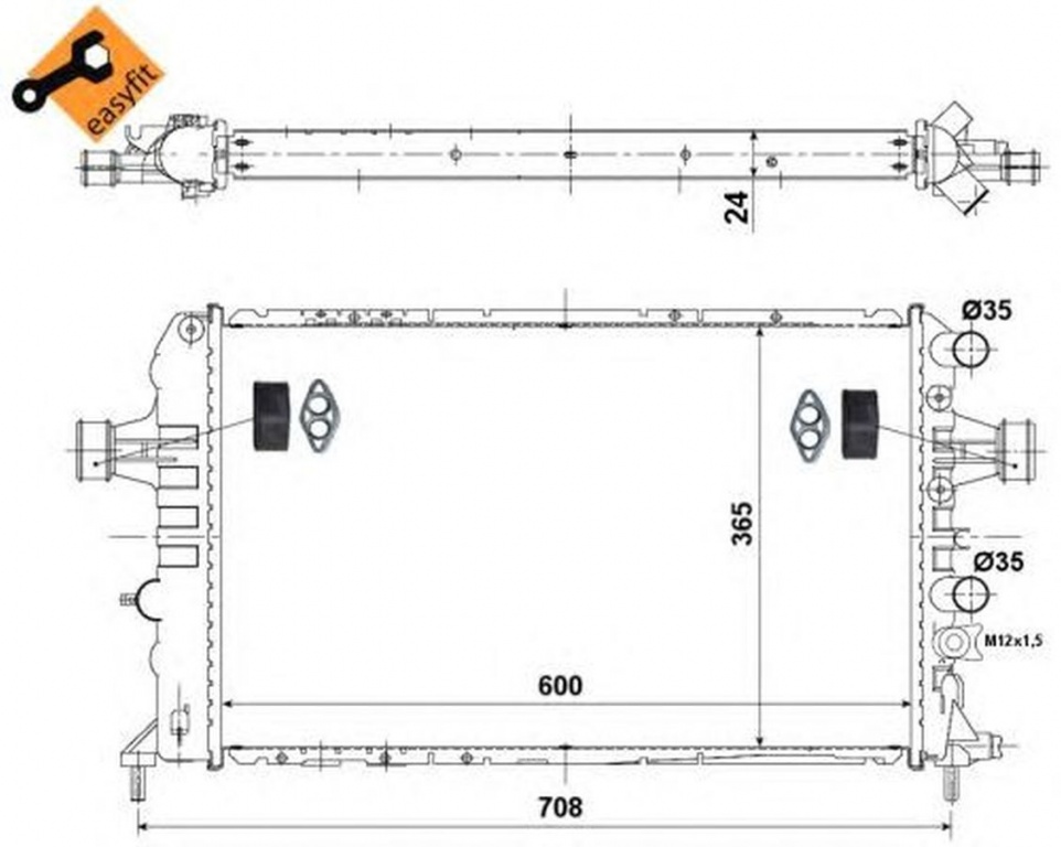 Radiator apa OPEL ASTRA G cupe F07 NRF 58355