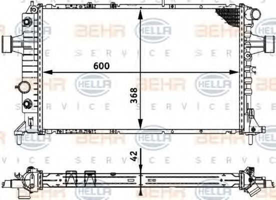 Radiator apa OPEL ASTRA G limuzina F69 HELLA 8MK376713014
