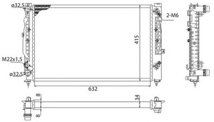 Radiator apa OPEL ASTRA H GTC L08 MAGNETI MARELLI 350213739003