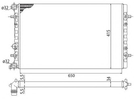 Radiator apa OPEL ASTRA H L48 MAGNETI MARELLI 350213803003