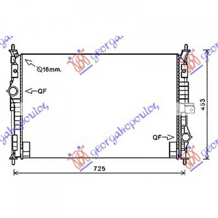 RADIATOR APA OPEL COMBO 2018-> Radiator apa 1.2 - 1.5 diesel (650x435x18) PIESA NOUA ANI 2018 2019 2020 2021 2022