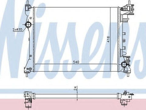 Radiator apa OPEL COMBO Tour (X12) (2012 - 2016) NISSENS 630753