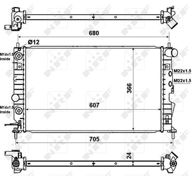 Radiator Apa Opel Vectra B 1995 1996 1997 1998 1999 I500 Sedan 4-usi 50219