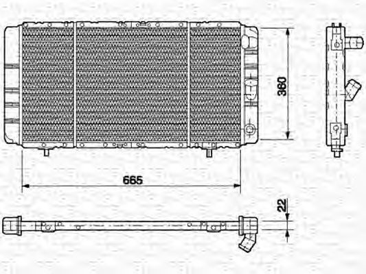 Radiator apa OPEL VECTRA B 36 MAGNETI MARELLI 350213624000