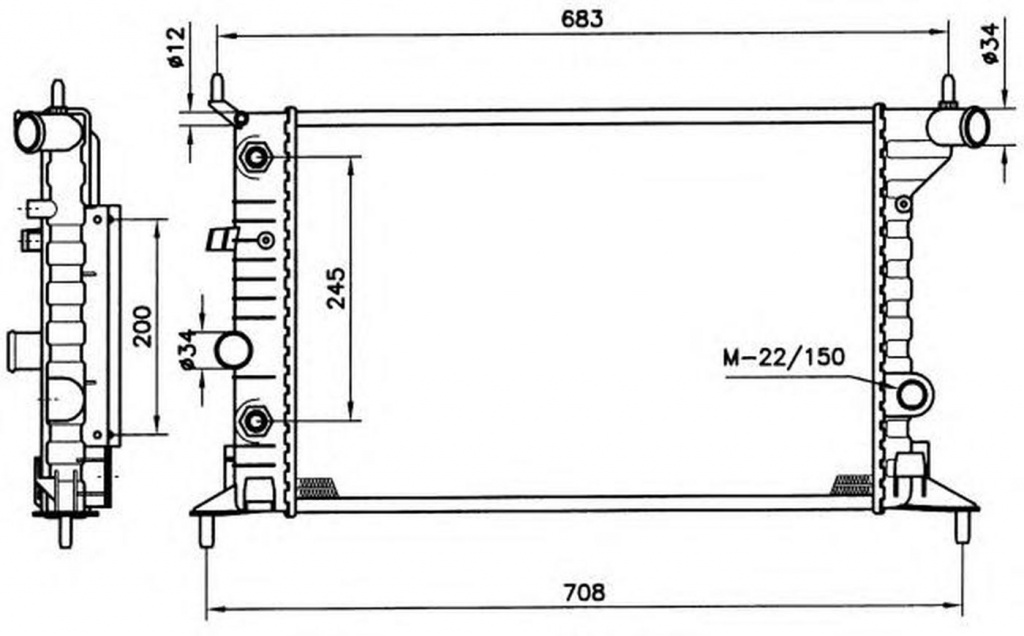 Radiator apa OPEL VECTRA B combi 31 NRF 519516
