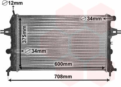 Radiator apa Opel Zafira 1.6, 1.8, VAN WEZEL 37002296, MA